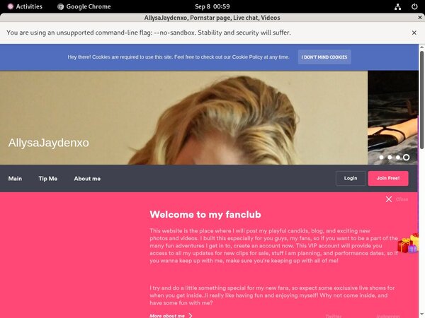 Allysajaydenxo.modelcentro.com Premium Account Free
