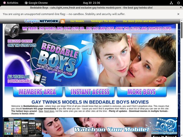 Beddable Boys Renew Subscription