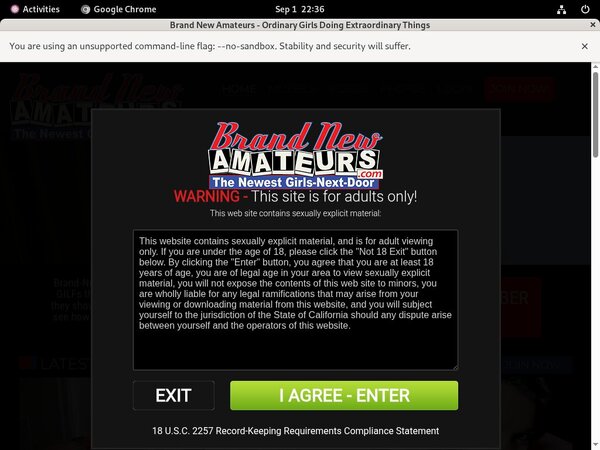 Brand New Amateurs Promo Link Code