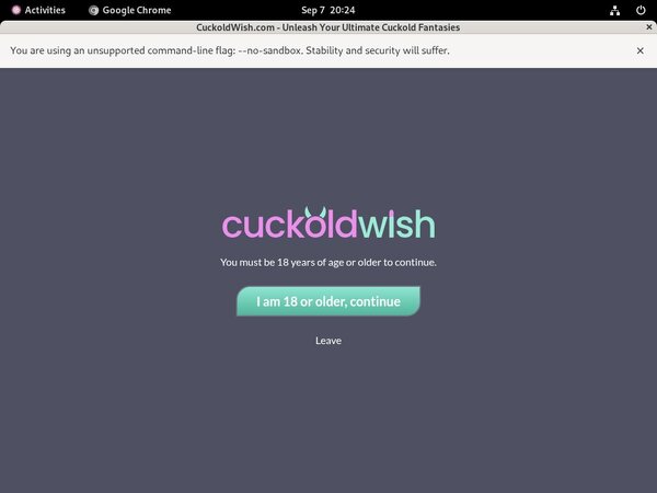 Cuckoldwish.com Discount Username