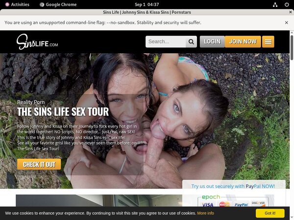 Does Sins Life Use Paypal?