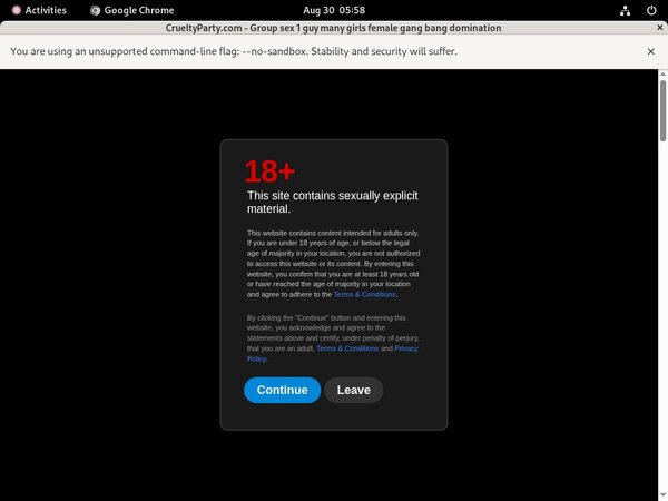 Free Cruelty Party Password Account