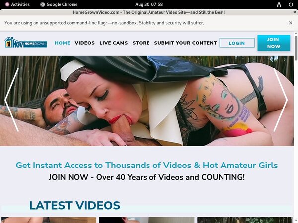Free Homegrownvideo.com User And Pass