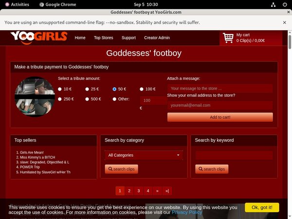 Goddesses Footboy Premium Account Free