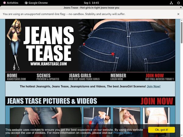 Jeans Tease Trial Memberships