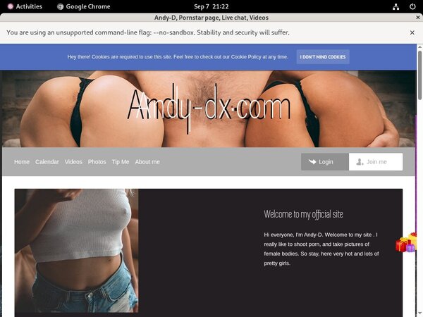 Mobile Andy-d.modelcentro.com Account