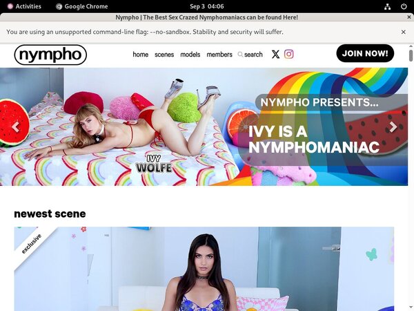 New Nympho.com Password