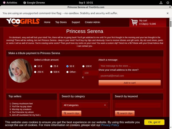 Princess Serena Day Trial