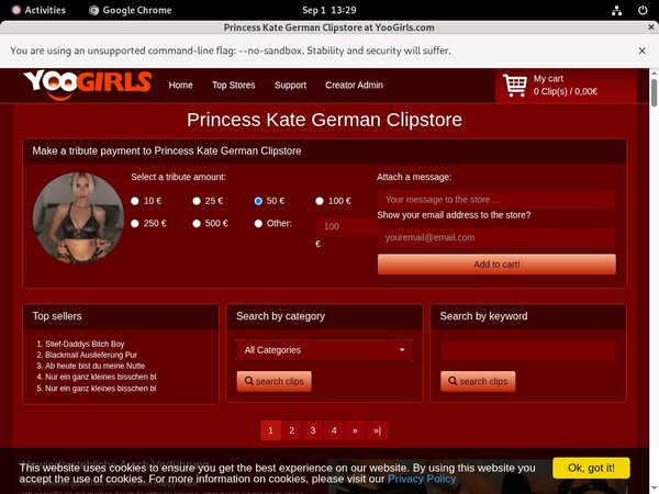 Signup For Princess Kate German With Paypal