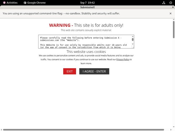 Submissivex Crear Cuenta