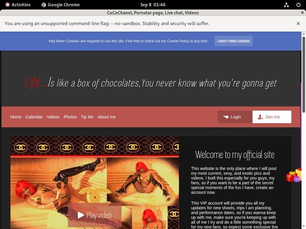 Join Cocochanel.modelcentro.com Gift Card
