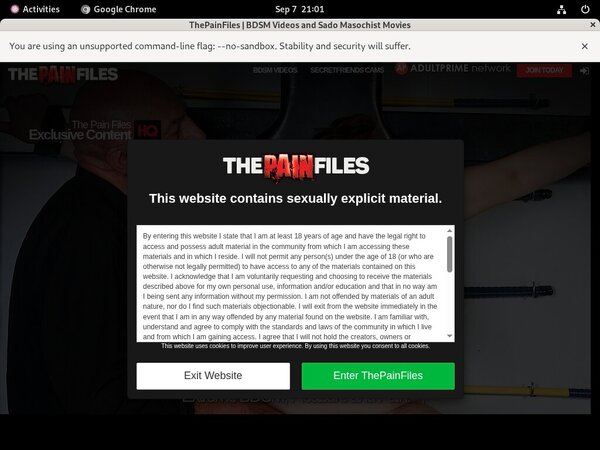 Thepainfiles.com Member Account