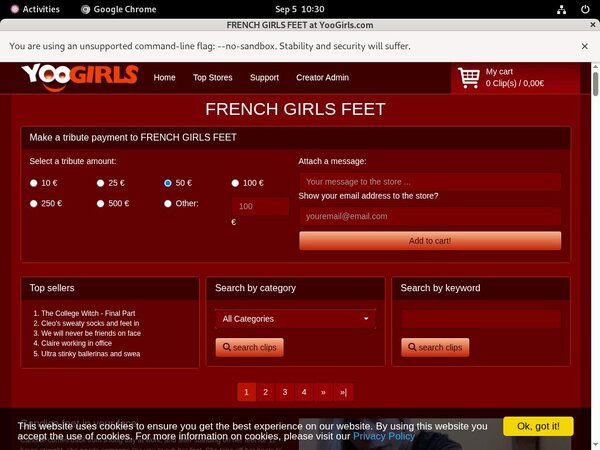 FRENCH GIRLS FEET Account Trial