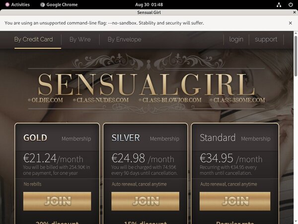 Sensualgirl Pay Pal Account